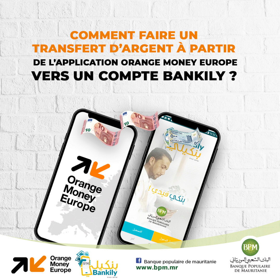 Transfert d’argent sur un compte Bankily 1